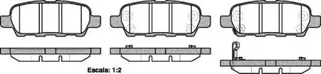REMSA 087621 Колодки торм.задние Infiniti G35 3.5i V6 06>