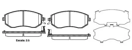 REMSA 095104 Колодки торм.передние [26296SC000] Subaru Impresa Forester Legacy 1.5-2.52.0D 09>