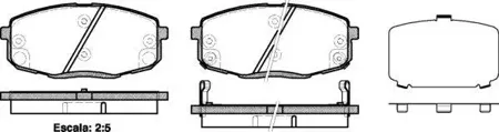 REMSA 103812 Колодки торм.передние Hyundai I30, Kia Ceed 1.4i-2.0CRDi 06> Carens 02>