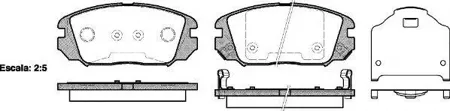 REMSA 120402 Колодки торм.передние Hyundai Sonata 3.3i V6 05>