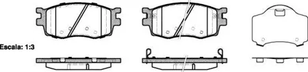 REMSA 120802 Колодки торм.передние =FDB1955 [581011GE00]  Kia Rio  II 1.4i1.6i 16V1.5CRDi 05>