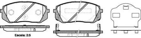 REMSA 130202 Колодки торм.передние Kia Carens 2.0CVVTi2.0CRDi 06>