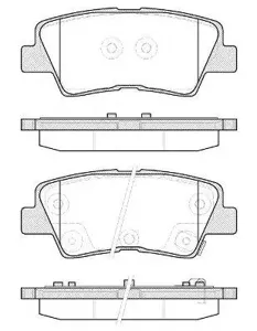 REMSA 136252 Колодки торм.задние Kia Soul 1.6iCRDi 09>, Hyundai Sonata V 2.0TiCRDi 05>