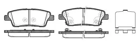 REMSA 145802 Колодки торм.задние Hyundai Genesis (DH) (2014-2016), Kia Quoris (2012-2018)