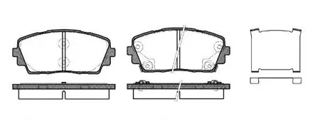 REMSA 148102 Колодки торм.передние Kia Picanto 1.01.0 Bi-Fuel1.2 11>
