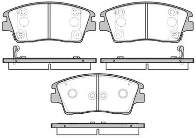 REMSA 167602 Колодки торм.передние Hyundai ix35, Kia Sportage 1.6-2.0iCRDi 07>