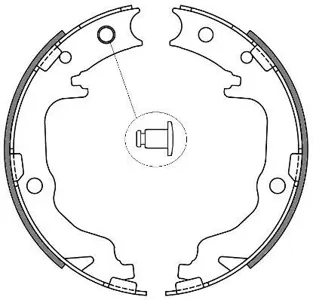 REMSA 464100 Колодки торм.барабанные ручника Chrysler Sebring, Dodge Caliber , Jeep Compass s 1.8-3.52.0D 06>