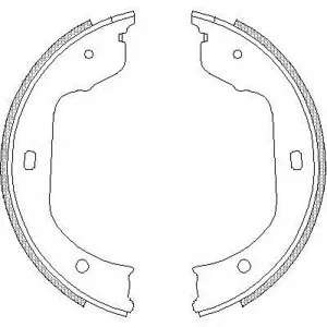 REMSA 474000 Колодки торм.барабанные ручника BMW E60E65E66E83E53, VW TouregT5 00>