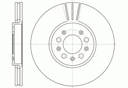REMSA 654410 Диск тормозной VAG A3 Octavia Fabia Roomster Yeti Bora Golf 4 Polo 96- перед.вент.