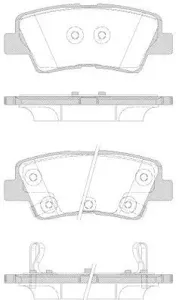 ROADHOUSE 2136242 Колодки торм.диск.задн. Kia Rio III 1.1 CRDi 1.25 CWT 1.4 CRDi 1.4 (11-)