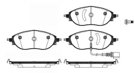 ROADHOUSE 2147001 Колодки торм.дисковые Audi A3 (13-)