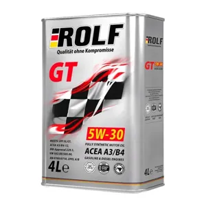ROLF 322620 Масло моторное синт. GT 5W30 4л (металл) API SLCF, ACEA A3B4, МВ 229.5 VW 502.00505.00