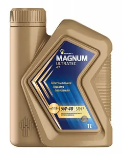ROSNEFT 40816432 Масло моторное РОСНЕФТЬ MAGNUM Ultratec А3 5W40 SNCFA3B4 синт.1л