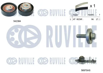 RUVILLE 5503402 Водяной насос + комплект зубчатого ремня