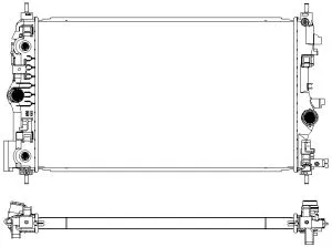 SAKURA 30811008 Радиатор Chevrolet Cruze 1.8i, Opel Astra J 1.4T 09>