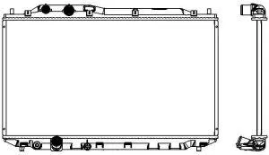 SAKURA 32118505 Радиатор МКПП Honda Civic VII 1.6-1.8i 16V 05>