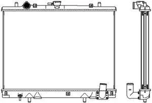 SAKURA 33221002 Радиатор МКПП,42мм Mitsubishi L200 2.5TD 96-01