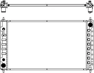 SAKURA 33418501 Радиатор охлаждения двигателя , (Паяный, для АКППМКПП) Nissan Teana 2.53.5 08-