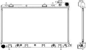 SAKURA 34211008 Радиатор охлаждения МКПП, с горловиной Subaru Forester 2.0i 02-05