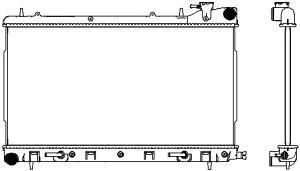 SAKURA 34218502 Радиатор охлаждения АКПП, с горловиной Subaru Forester 2.0i 02-05