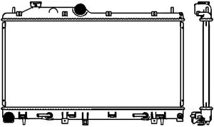 SAKURA 34218503 Радиатор МКПП Subaru Forester 2.5i 08>