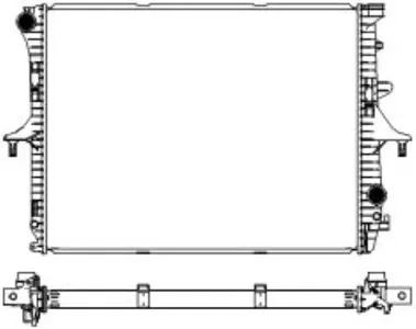 SAKURA 34721001 Радиатор Audi Q7 (4L) (06-) Porsche Cayenne (02-) VW Touareg (7L) (02-)