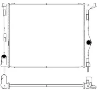 SAKURA 36311002 Радиатор Renault Duster Logan Sandero Lada Largus 1.2-1.61.5D -AC 09-