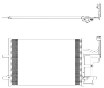 SAKURA 53019803 Радиатор кондиционера Mazda 3 03- кондиционера