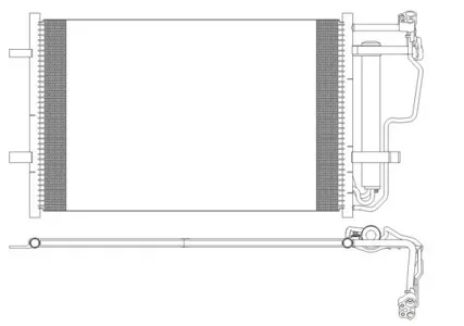 SAKURA 53019805 Конденсер Mazda 3 1.62.02.2TD 09-