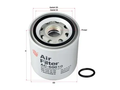 SAKURA AC60010 Патрон осушителя воздуха, пневматическая система HCV