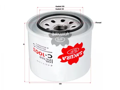 SAKURA C1003 Фильтр масляный Volvo 440460 1.6-2.01.9TD 88-97