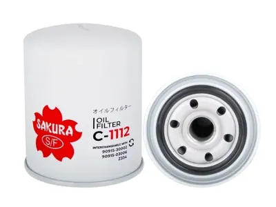 SAKURA C1112SBP Фильтр масляный Toyota Land Cruiser 2.4D-4.2TD 85> Avensis Corolla 99>