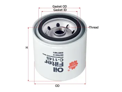 SAKURA C1145 Фильтр масляный