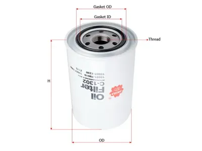 SAKURA C1302 Фильтр масляный
