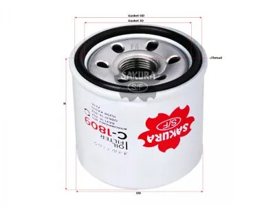 SAKURA C1809 Фильтр масляный Mazda 323S 1.7D2.0DTD 95>, Hyundai Lantra 1.5-1.9D 90>