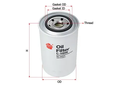 SAKURA C5808 Фильтр масляный M26x1.5 Mitsubishi