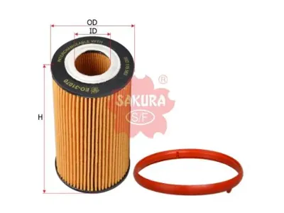SAKURA EO31070 Фильтр масляный Audi A3A4A6, VW Golf Passat Touran 2.0TFSi 03>
