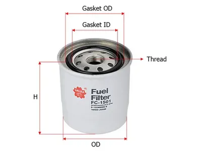 SAKURA FC1501 Фильтр топливный Isuzu D-Max 2.53.0D 02>