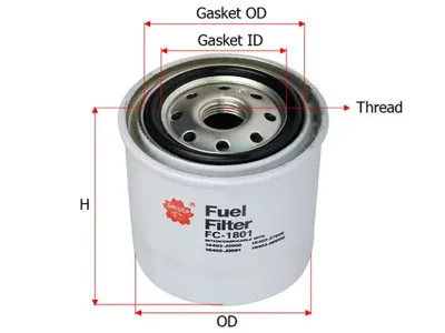 SAKURA FC1801 Фильтр топливный Toyota Land Cruiser 3.0D4.0DTD 74-89