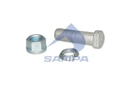 SAMPA 020618 Шпилька колеса MERCEDES в сборе (M22x1.5x80.5,гайка,гровер) SAMPA
