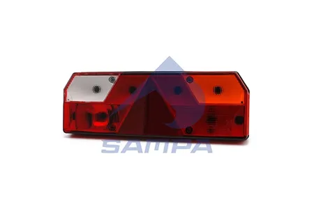 SAMPA 091130 Фонарь задний SCHMITZ Europoint 1 правый (с кабелем,треугольный катафот по центру,желто-белый) SAMPA