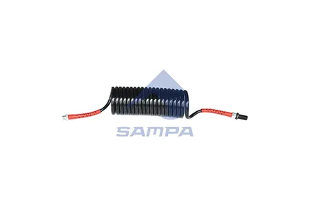 SAMPA 0961064 Шланг воздушный штуцер M18х35мм/штуцер M16 (20 витков) красный SAMPA