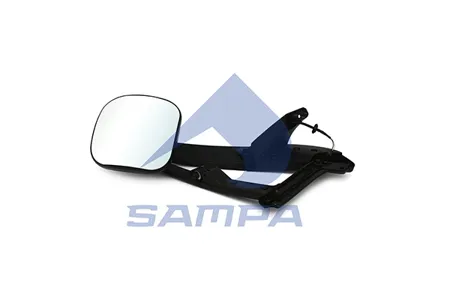 SAMPA 208007 Зеркало боковое MERCEDES Axor с кронштейном,подогревом (низкая кабина) SAMPA