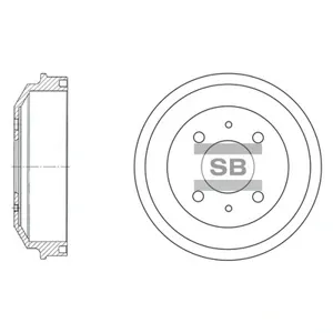 SANGSIN SD1007 Барабан тормозной Hyundai Accent 1.3-1.6 94>