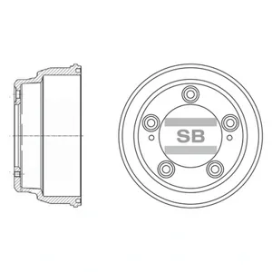 SANGSIN SD1035 Барабан тормозной (58411-4F000)