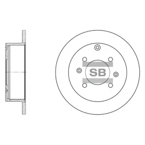 SANGSIN SD1047 Диск торм.задний Hyundai Sonata Magentis 2.02.52.7 Matrix 1.61.81.5CRDi 98>