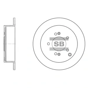 SANGSIN SD1052 Диск торм.задний Hyundai Santa Fe TrajetTuscon 2.0-2.7 01>
