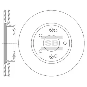 SANGSIN SD1074 Диск торм.перед. Kia Ceed , Hyundai i30 1.4-2.01.6 CRDi 06>