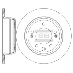 SANGSIN SD1081 Диск торм.задний Kia Ceed , Hyundai i30 1.4-2.01.6 CRDi 06>