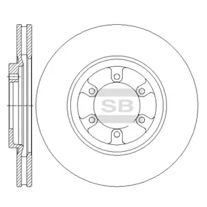 SANGSIN SD1088 Диск торм.перед. d303mm Hyundai Terracan 3.52.9CRDi 11.01>